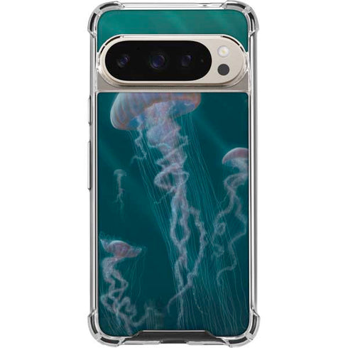 Blue Jellyfish by Vincent Hie Pixel 9/9 Pro Clear Case